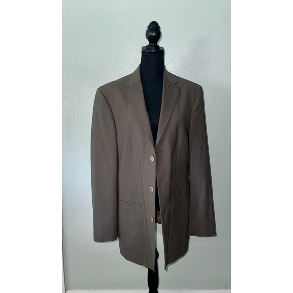 Wilke Rodriguez Men's Blazer 40L Long Brown Taupe Business Casual Career Jacket - Picture 1 of 8